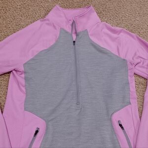 Under Armour half-zip pullover,  ColdGear Reactor In Pink & Gray Womens Size M